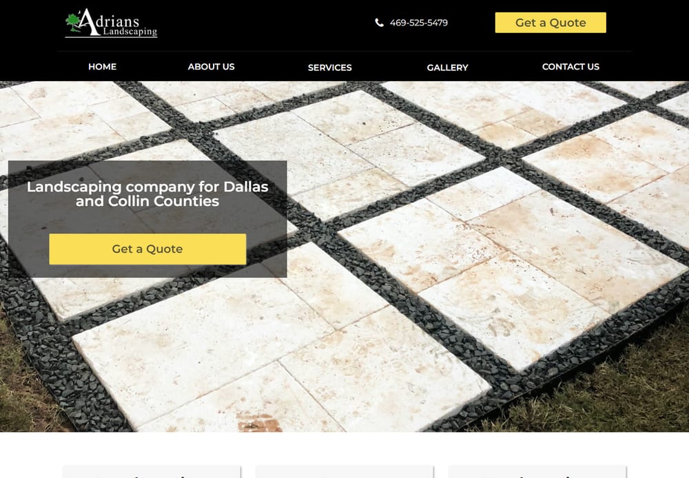 Adrians Landscaping website