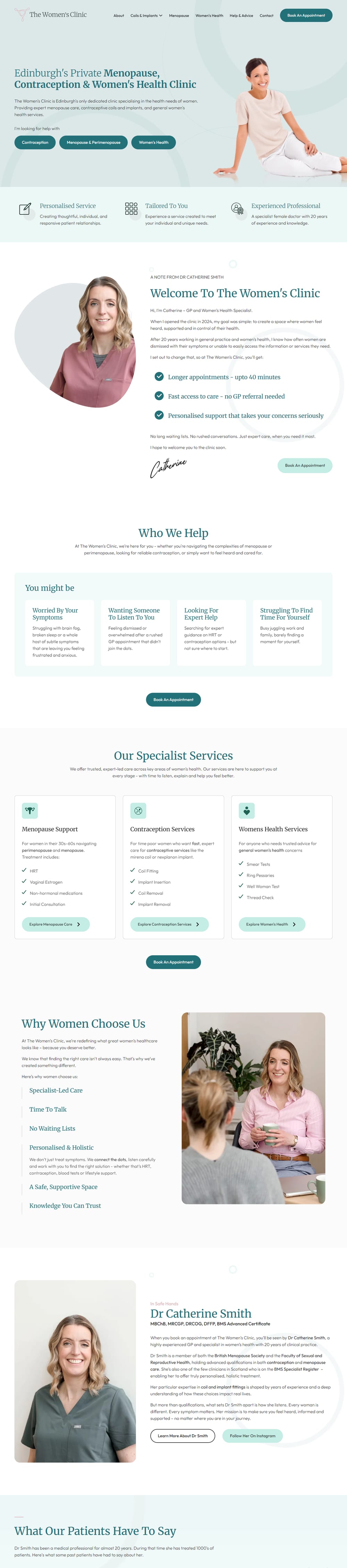 The Womens Clinic website